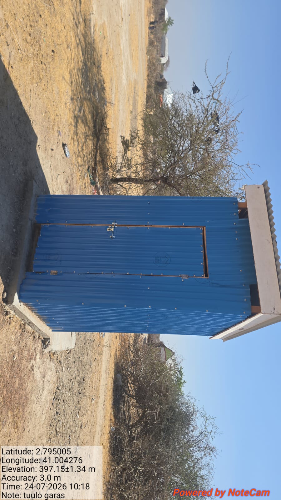 Latrine under construction